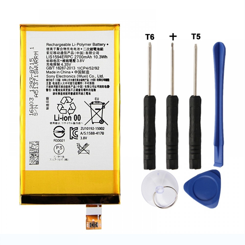 2700mAh Li-Polymer Battery LIS1594ERPC for Sony Xperia Z5 Compact / Z5 mini / E5823 Sony Replacement Parts Sony Xperia Z5 Compact